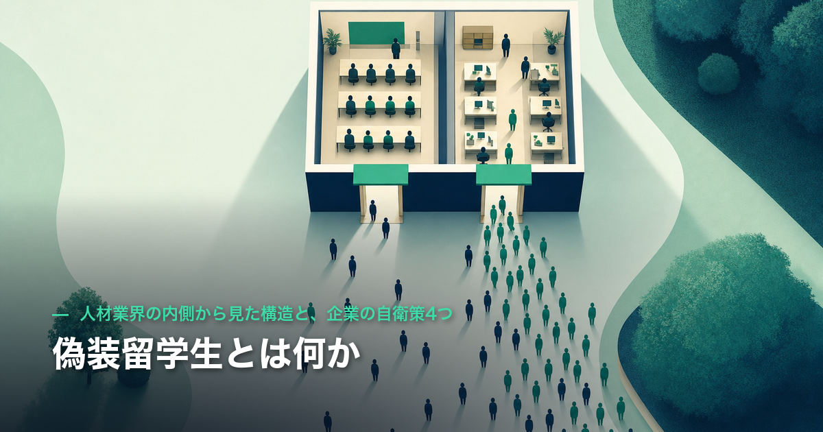 偽装留学生とは何か|人材業界の内側から見た構造と、企業の自衛策4つ