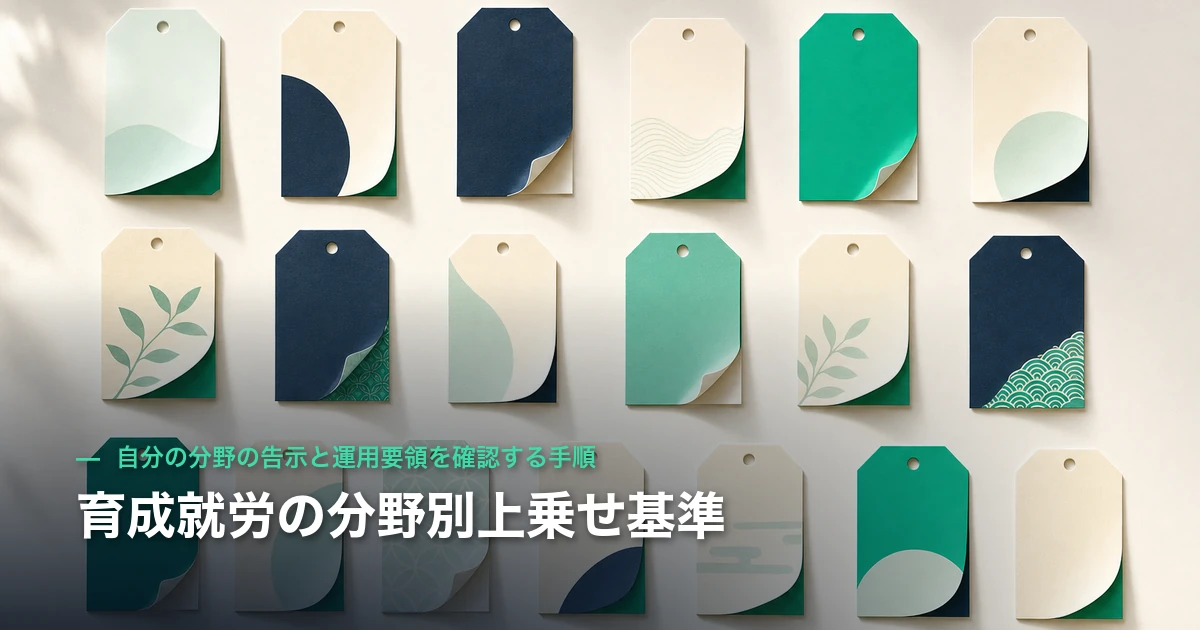育成就労の分野別上乗せ基準｜自分の分野の告示と運用要領を確認する手順
