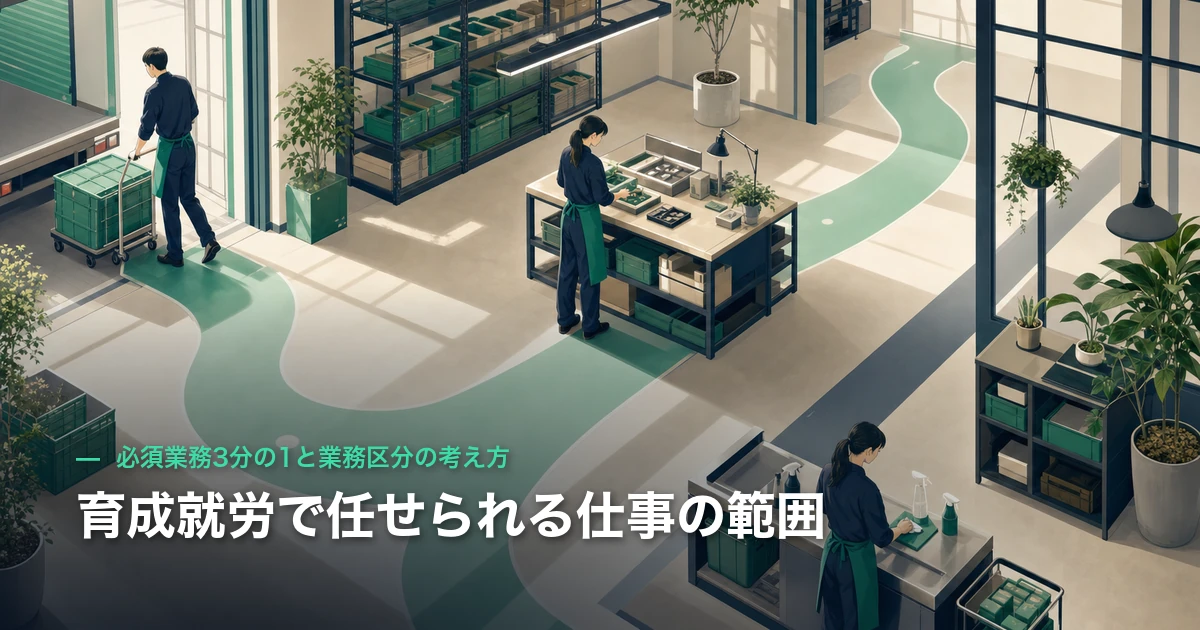 育成就労で任せられる仕事の範囲｜必須業務3分の1と業務区分の考え方