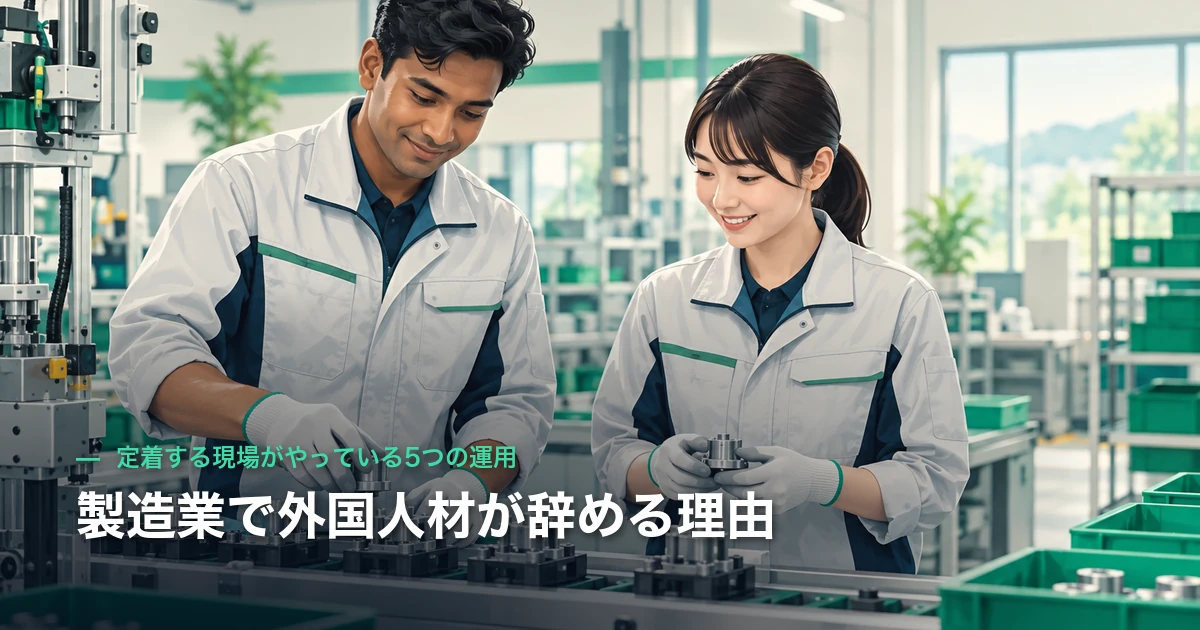 製造業で外国人材が辞める理由｜定着する現場がやっている5つの運用