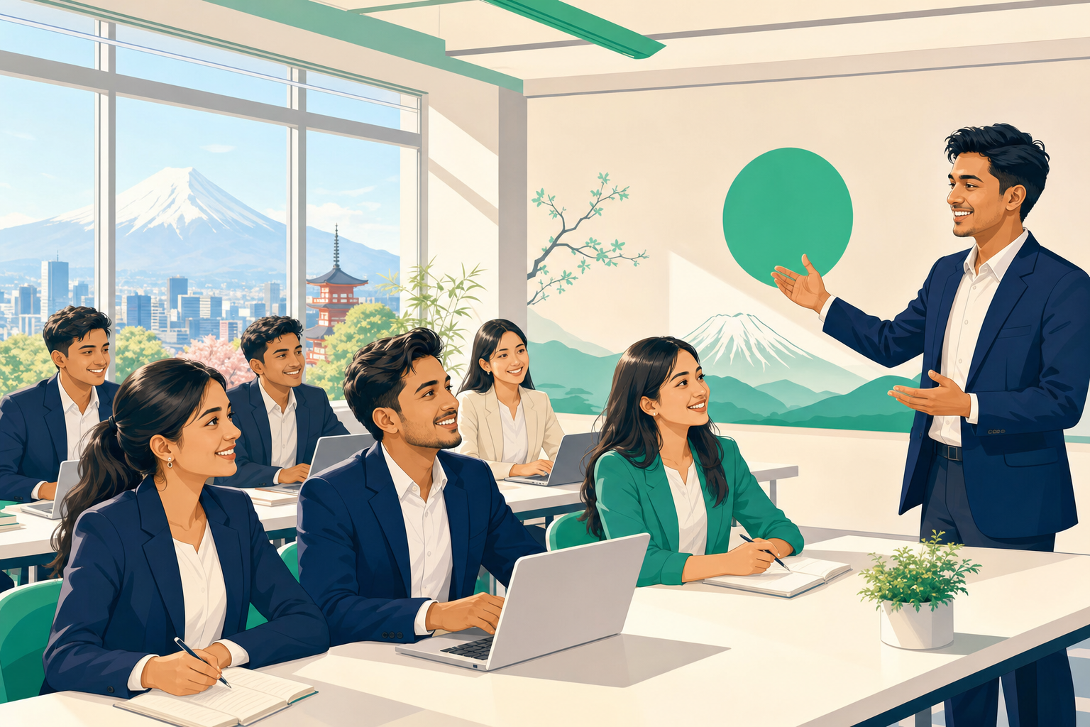 ネパールの研修風景—若い世代の学習意欲