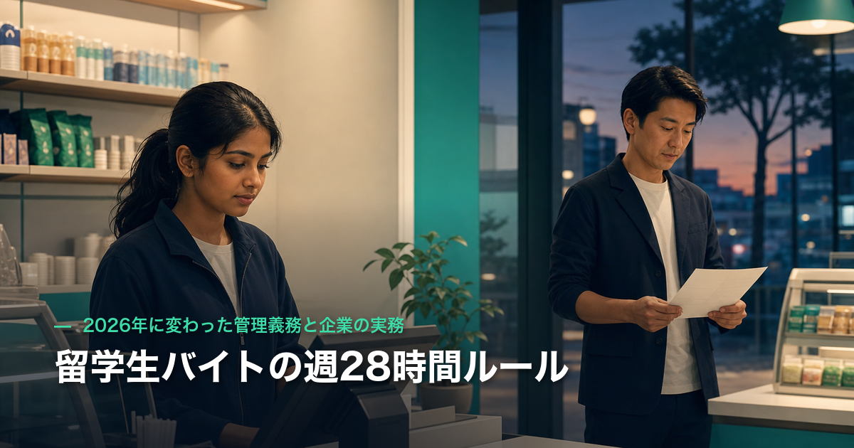 留学生バイトの週28時間ルール|2026年に変わった管理義務と企業の実務